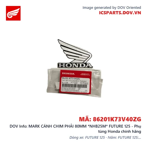 MARK CÁNH CHIM PHẢI 80MM *NHB25M* FUTURE 125 - Phụ tùng Honda chính hãng