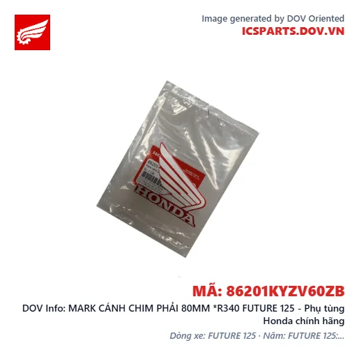 MARK CÁNH CHIM PHẢI 80MM *R340 FUTURE 125 - Phụ tùng Honda chính hãng