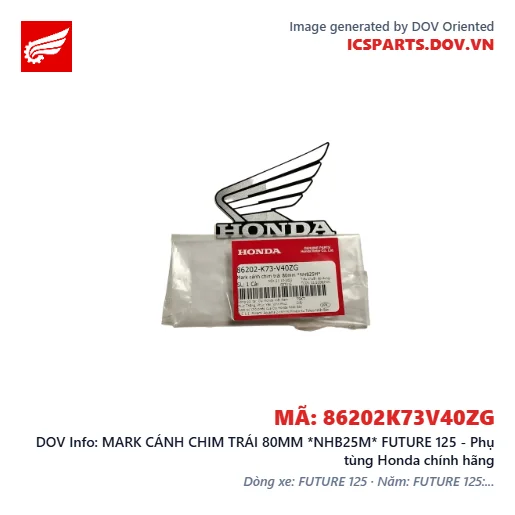 MARK CÁNH CHIM TRÁI 80MM *NHB25M* FUTURE 125 - Phụ tùng Honda chính hãng