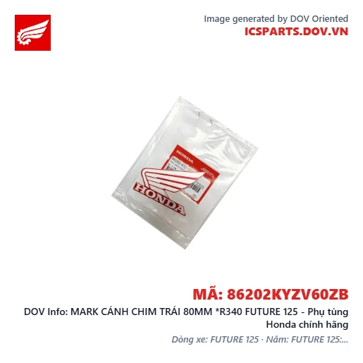 MARK CÁNH CHIM TRÁI 80MM *R340 FUTURE 125 - Phụ tùng Honda chính hãng
