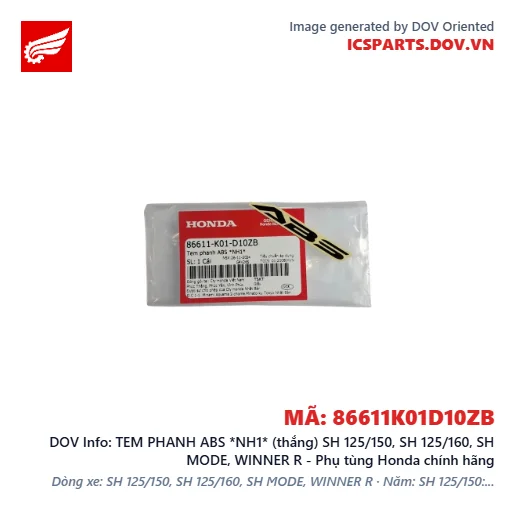 TEM PHANH ABS *NH1* (thắng) SH 125/150, SH 125/160, SH MODE, WINNER R - Phụ tùng Honda chính hãng
