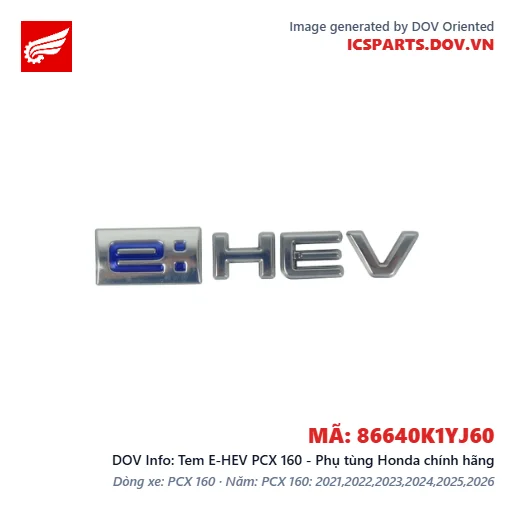 Tem E-HEV PCX 160 - Phụ tùng Honda chính hãng