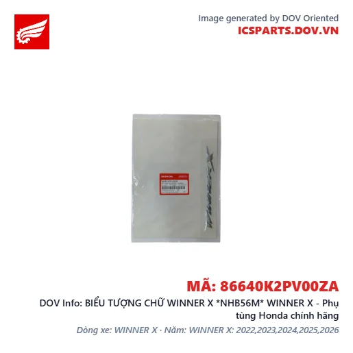 BIỂU TƯỢNG CHỮ WINNER X *NHB56M* WINNER X - Phụ tùng Honda chính hãng
