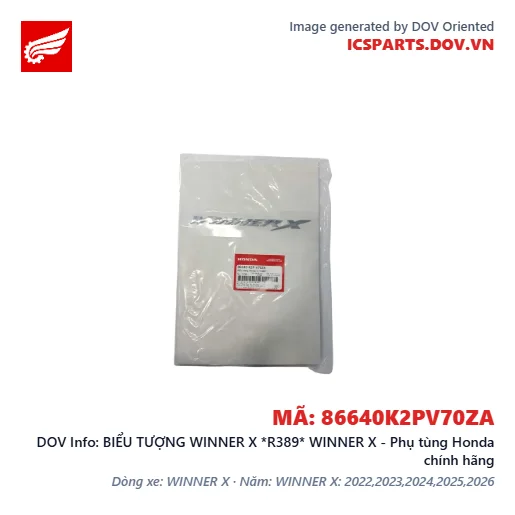 BIỂU TƯỢNG WINNER X *R389* WINNER X - Phụ tùng Honda chính hãng