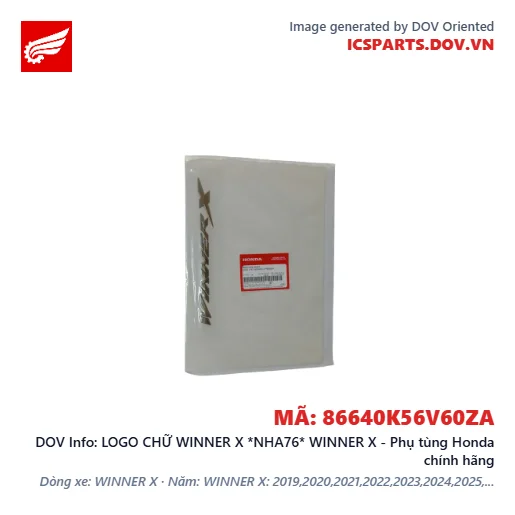 LOGO CHỮ WINNER X *NHA76* WINNER X - Phụ tùng Honda chính hãng