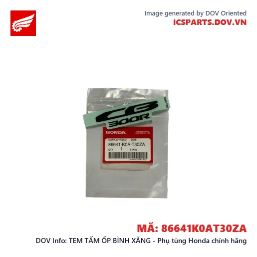 TEM TẤM ỐP BÌNH XĂNG - Phụ tùng Honda chính hãng