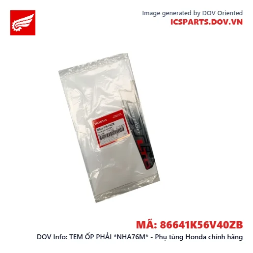 TEM ỐP PHẢI *NHA76M* - Phụ tùng Honda chính hãng