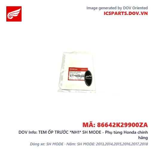 TEM ỐP TRƯỚC *NH1* SH MODE - Phụ tùng Honda chính hãng