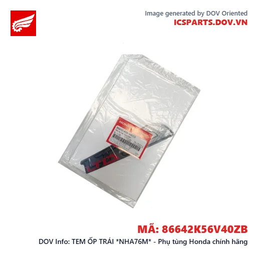 TEM ỐP TRÁI *NHA76M* - Phụ tùng Honda chính hãng