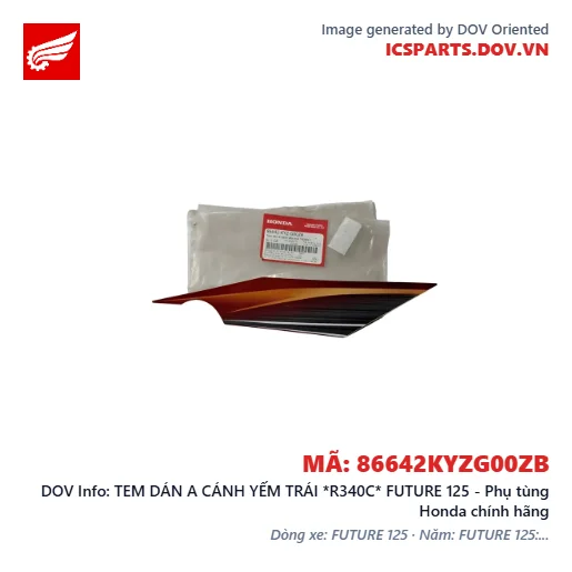 TEM DÁN A CÁNH YẾM TRÁI *R340C* FUTURE 125 - Phụ tùng Honda chính hãng