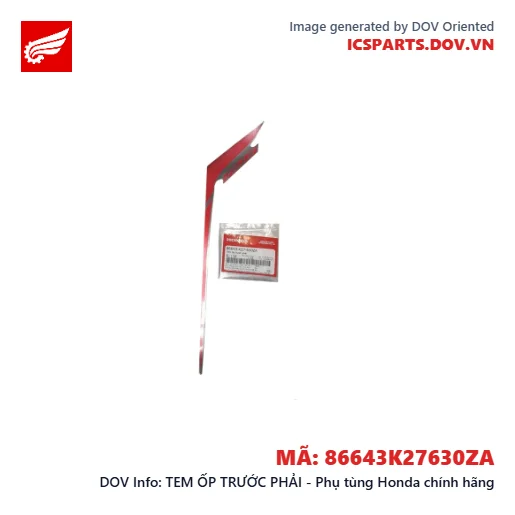 TEM ỐP TRƯỚC PHẢI - Phụ tùng Honda chính hãng