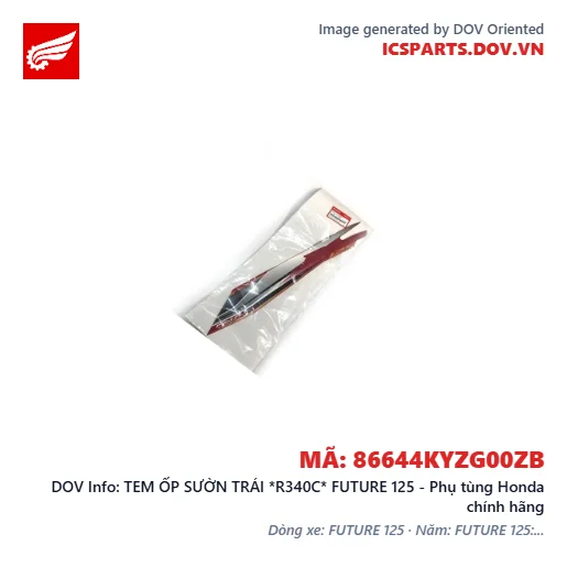 TEM ỐP SƯỜN TRÁI *R340C* FUTURE 125 - Phụ tùng Honda chính hãng