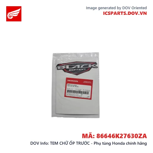 TEM CHỮ ỐP TRƯỚC - Phụ tùng Honda chính hãng