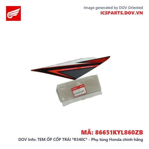 TEM ỐP CỐP TRÁI *R340C* - Phụ tùng Honda chính hãng