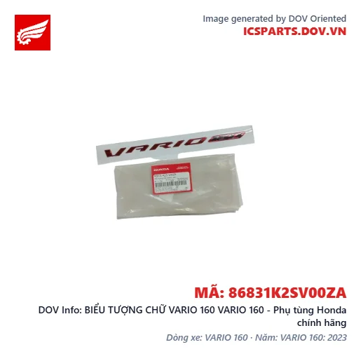 BIỂU TƯỢNG CHỮ VARIO 160 VARIO 160 - Phụ tùng Honda chính hãng