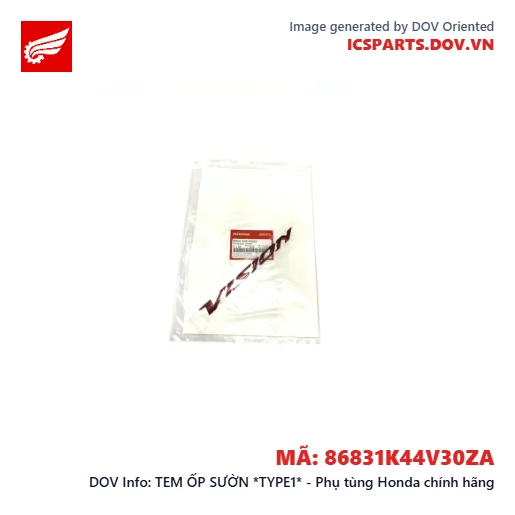 TEM ỐP SƯỜN *TYPE1* - Phụ tùng Honda chính hãng
