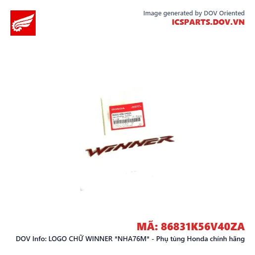 LOGO CHỮ WINNER *NHA76M* - Phụ tùng Honda chính hãng