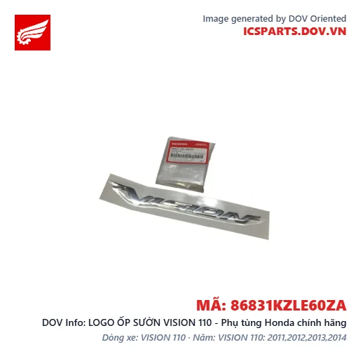 LOGO ỐP SƯỜN VISION 110 - Phụ tùng Honda chính hãng