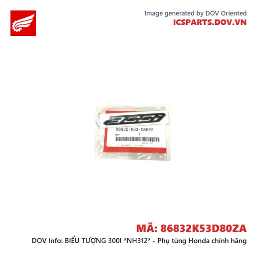 BIỂU TƯỢNG 300I *NH312* - Phụ tùng Honda chính hãng
