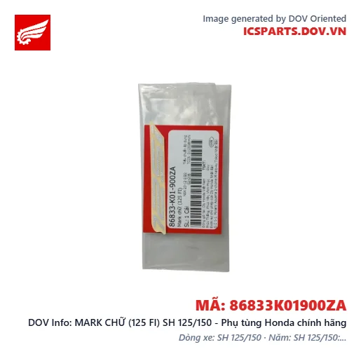MARK CHỮ (125 FI) SH 125/150 - Phụ tùng Honda chính hãng