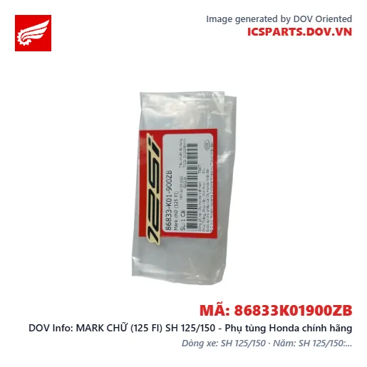 MARK CHỮ (125 FI) SH 125/150 - Phụ tùng Honda chính hãng