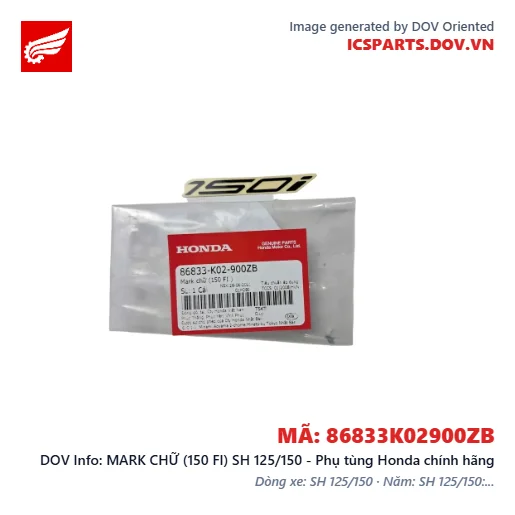 MARK CHỮ (150 FI) SH 125/150 - Phụ tùng Honda chính hãng