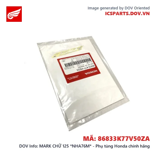 MARK CHỮ 125 *NHA76M* - Phụ tùng Honda chính hãng