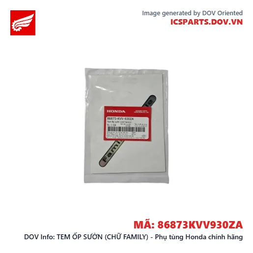 TEM ỐP SƯỜN (CHỮ FAMILY) - Phụ tùng Honda chính hãng