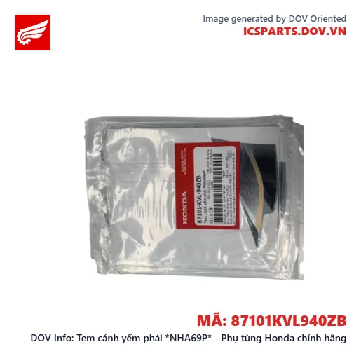 Tem cánh yếm phải *NHA69P* - Phụ tùng Honda chính hãng