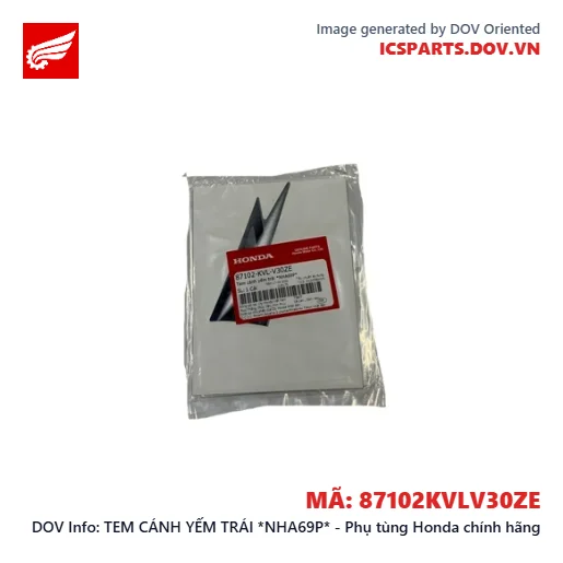 TEM CÁNH YẾM TRÁI *NHA69P* - Phụ tùng Honda chính hãng