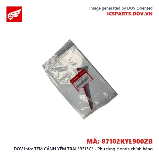 TEM CÁNH YẾM TRÁI *R313C* - Phụ tùng Honda chính hãng