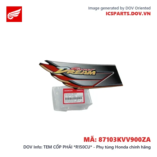 TEM CỐP PHẢI *R150CU* - Phụ tùng Honda chính hãng