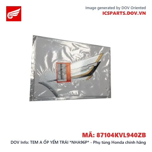 TEM A ỐP YẾM TRÁI *NHA96P* - Phụ tùng Honda chính hãng