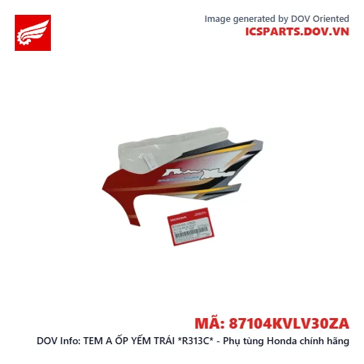 TEM A ỐP YẾM TRÁI *R313C* - Phụ tùng Honda chính hãng