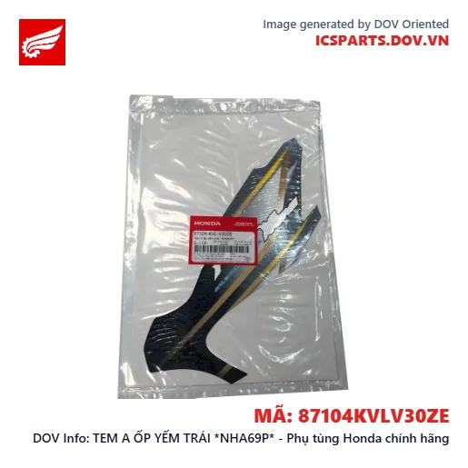 TEM A ỐP YẾM TRÁI *NHA69P* - Phụ tùng Honda chính hãng