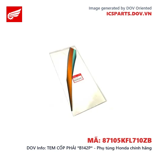 TEM CỐP PHẢI *B142P* - Phụ tùng Honda chính hãng