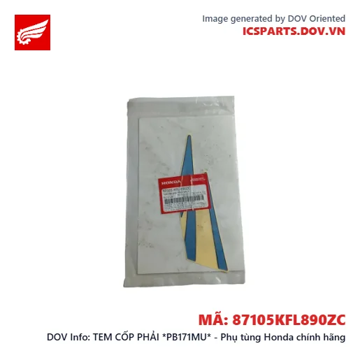 TEM CỐP PHẢI *PB171MU* - Phụ tùng Honda chính hãng