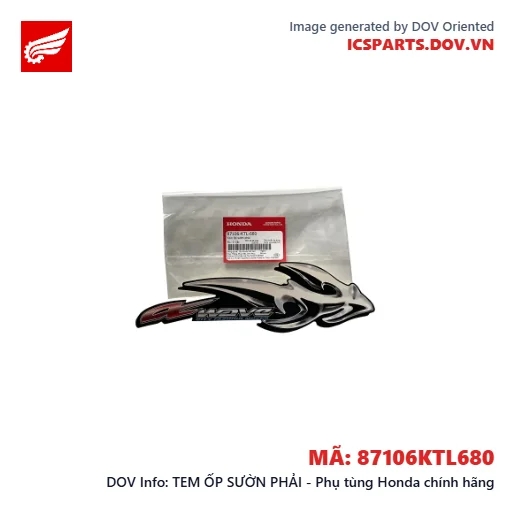 TEM ỐP SƯỜN PHẢI - Phụ tùng Honda chính hãng