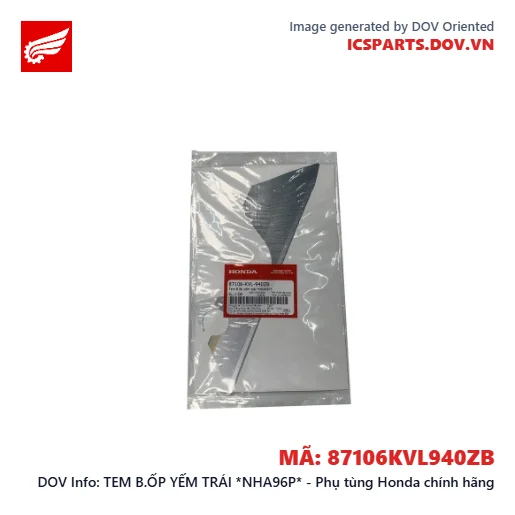 TEM B.ỐP YẾM TRÁI *NHA96P* - Phụ tùng Honda chính hãng