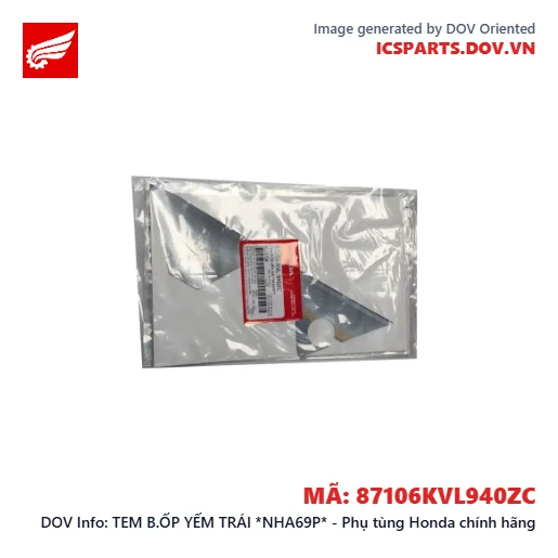 TEM B.ỐP YẾM TRÁI *NHA69P* - Phụ tùng Honda chính hãng