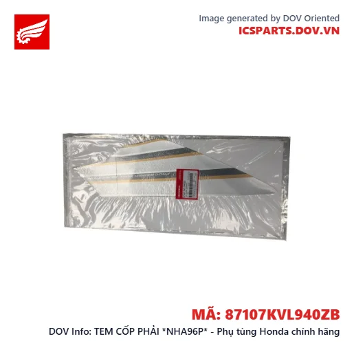 TEM CỐP PHẢI *NHA96P* - Phụ tùng Honda chính hãng