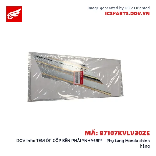 TEM ỐP CỐP BÊN PHẢI *NHA69P* - Phụ tùng Honda chính hãng