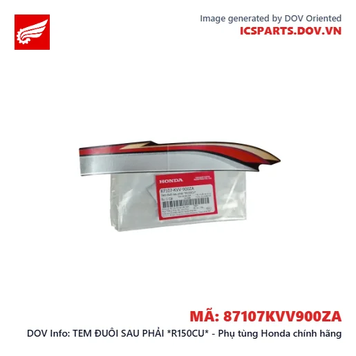 TEM ĐUÔI SAU PHẢI *R150CU* - Phụ tùng Honda chính hãng
