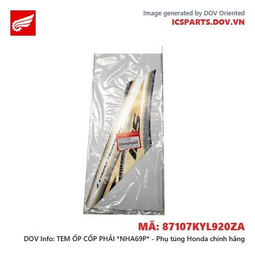 TEM ỐP CỐP PHẢI *NHA69P* - Phụ tùng Honda chính hãng