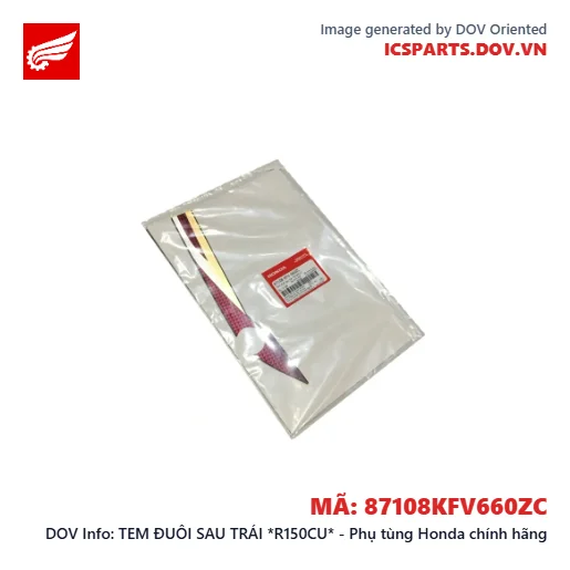 TEM ĐUÔI SAU TRÁI *R150CU* - Phụ tùng Honda chính hãng
