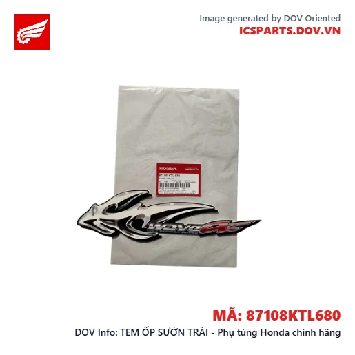 TEM ỐP SƯỜN TRÁI - Phụ tùng Honda chính hãng
