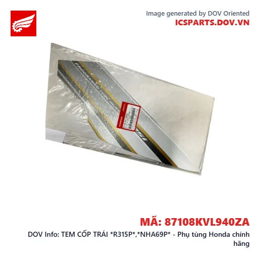 TEM CỐP TRÁI *R315P*,*NHA69P* - Phụ tùng Honda chính hãng
