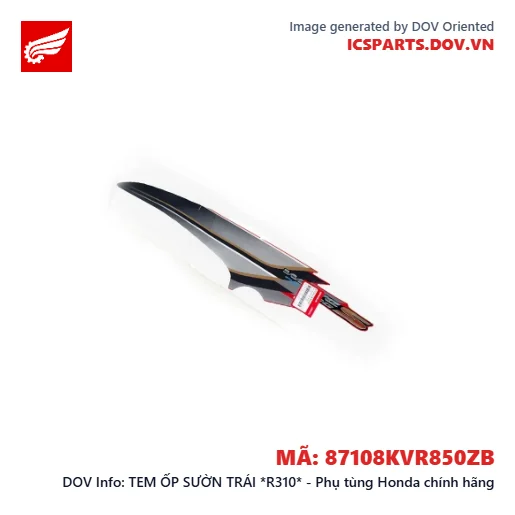 TEM ỐP SƯỜN TRÁI *R310* - Phụ tùng Honda chính hãng