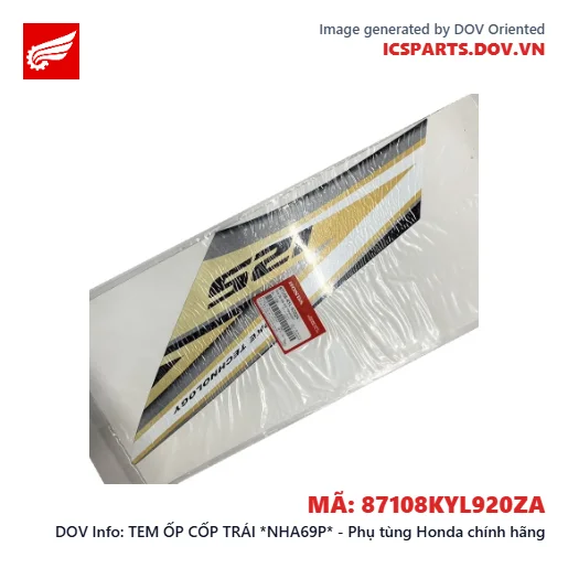 TEM ỐP CỐP TRÁI *NHA69P* - Phụ tùng Honda chính hãng