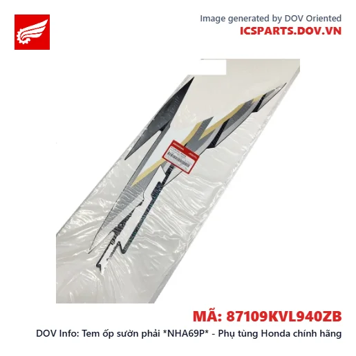Tem ốp sườn phải *NHA69P* - Phụ tùng Honda chính hãng